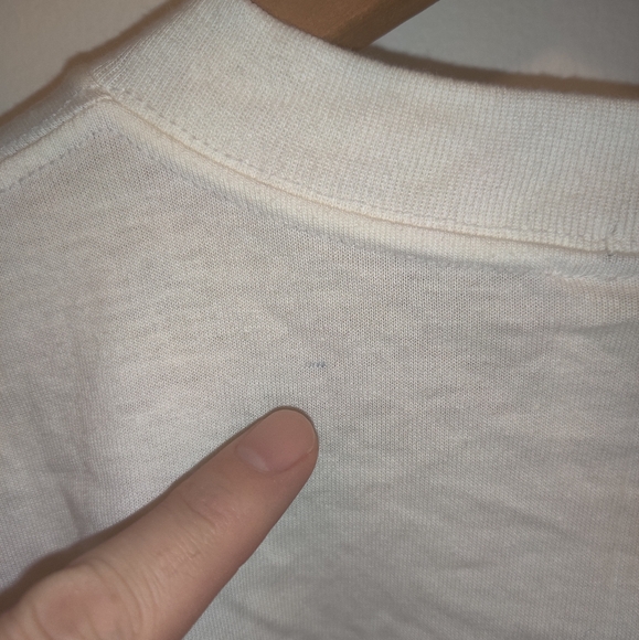 Vintage Blank T Shirt 2XL Tall 2XLT Long Gangster JCPenny White Single Stitch Ch - Picture 6 of 10